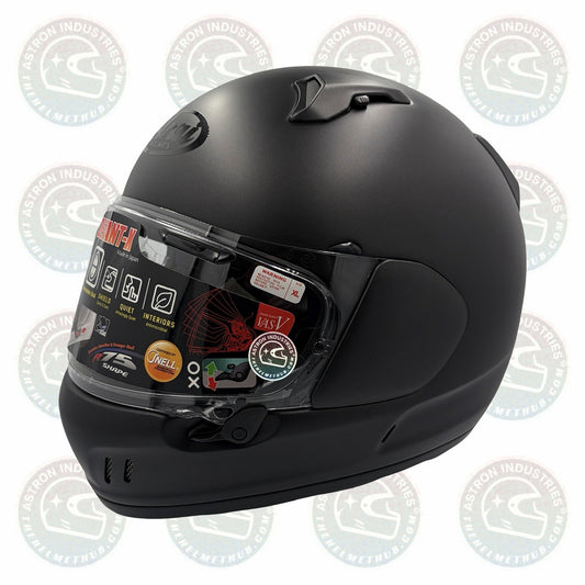 Arai Defiant-X Black Frost motorcycle helmet, front left